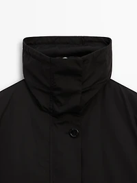 Water-repellent parka with detachable inner gilet