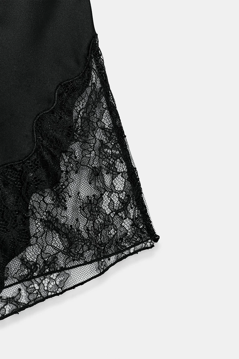 ZW COLLECTION SATIN LACE SHORTS