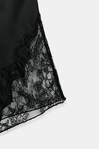 ZW COLLECTION SATIN LACE SHORTS