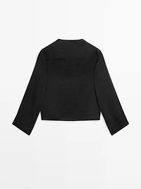 Chemisier fluide à col mao