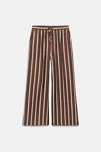 STRIPED WIDE LEG PANTS