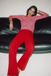 PANTALON DROIT TAILLE HAUTE