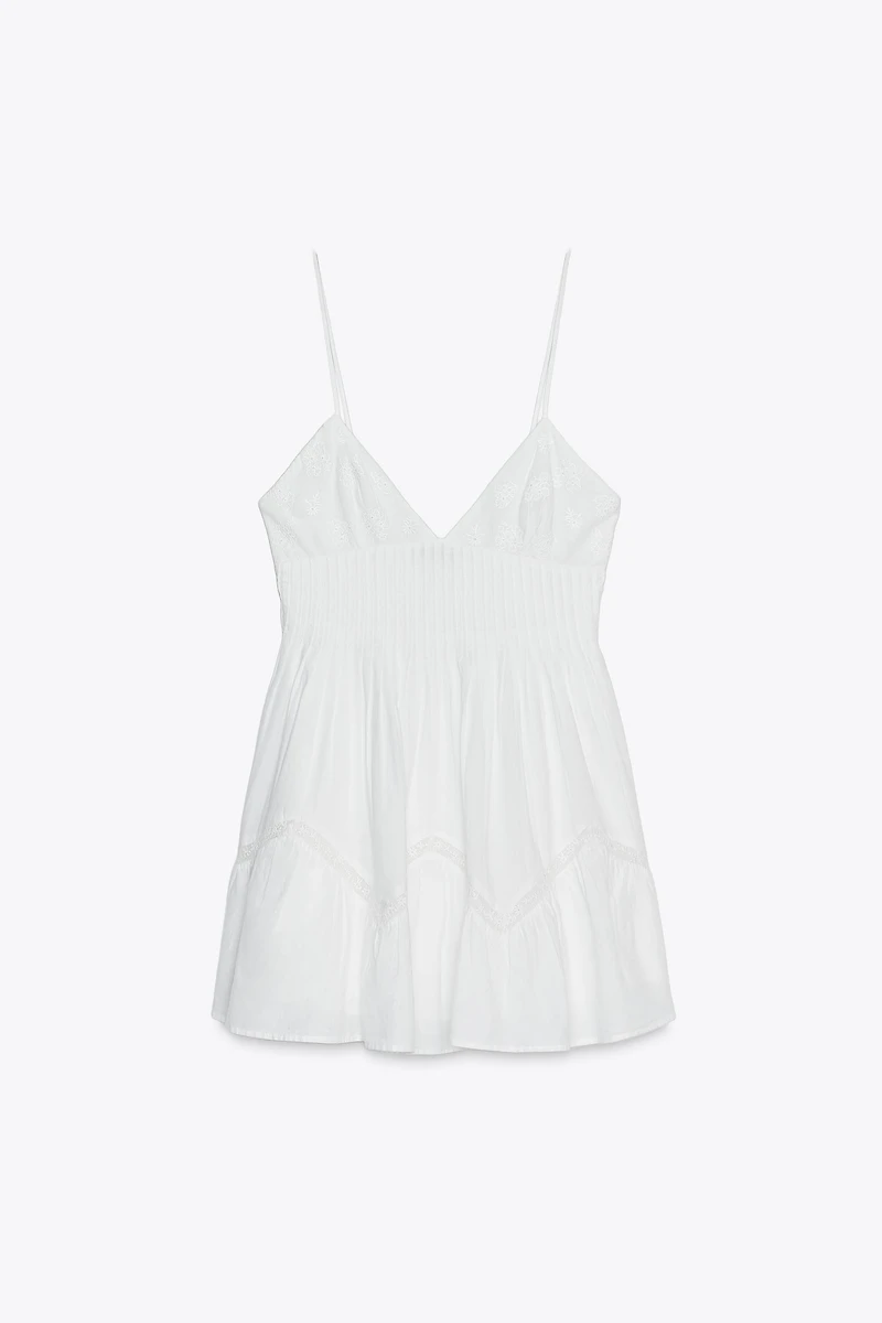 EMBROIDERED SHORT DRESS