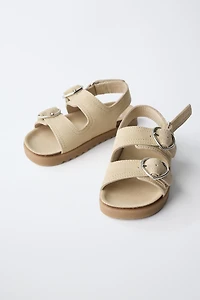 LEATHER BUCKLE SANDALS