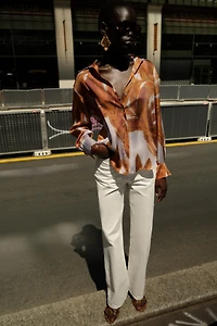 CHEMISE SATINÉE IMPRIMÉE