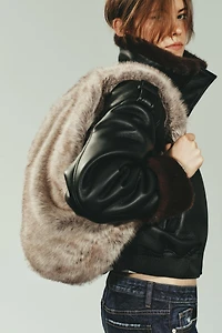 MAXI SAC SEAU EFFET FOURRURE