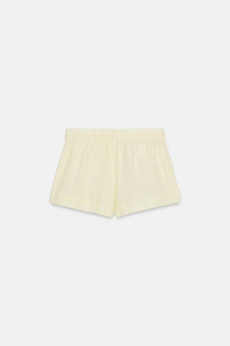 STRIPED POPLIN SHORTS
