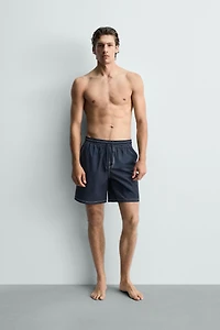 LONG SWIMSUIT WITH CONTRAST STITCHING