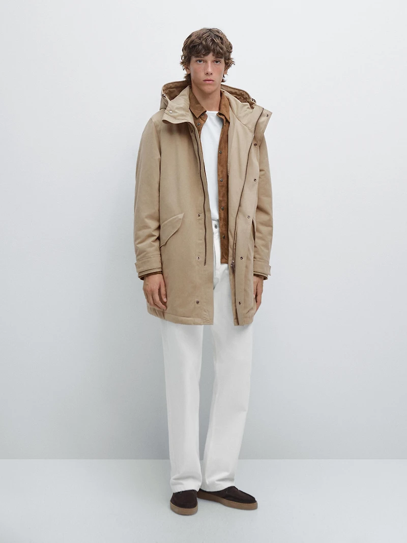 Parka tissu déperlant toucher pêche