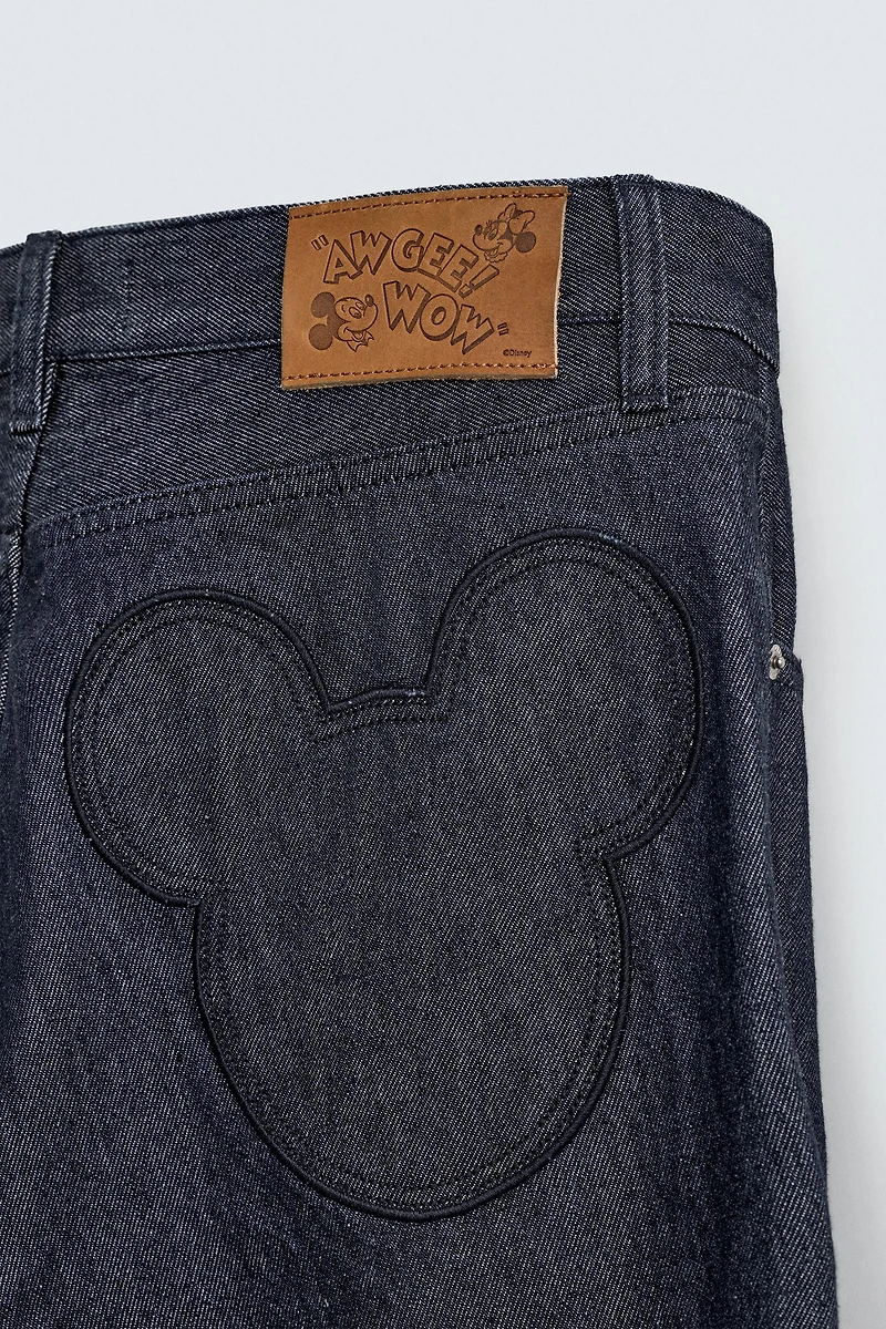 FLARE FIT JEANS WITH PATCHES HARRY LAMBERT FOR ZARA X DISNEY