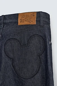 FLARE FIT JEANS WITH PATCHES HARRY LAMBERT FOR ZARA X DISNEY