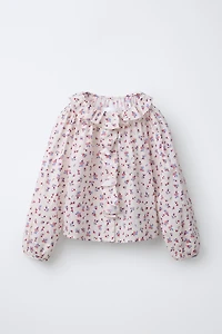 RUFFLED FLORAL SHIRT