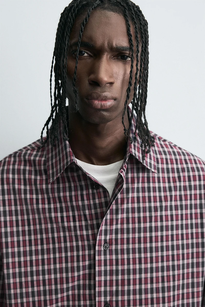 EMBROIDERED PLAID SHIRT