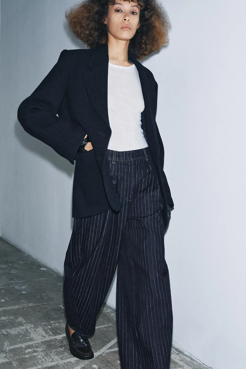 JEAN ZW COLLECTION BALLOON RAYURES TAILLE NORMALE