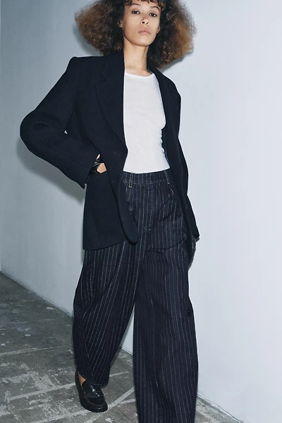 JEAN ZW COLLECTION BALLOON RAYURES TAILLE NORMALE