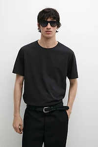 100% cotton T-shirt with shoulder detail