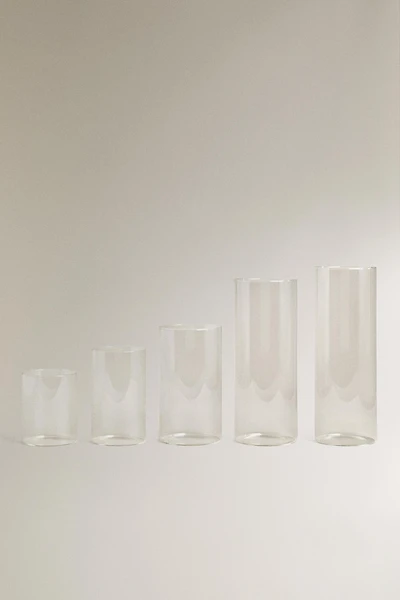 BOROSILICATE GLASS LANTERN VASE