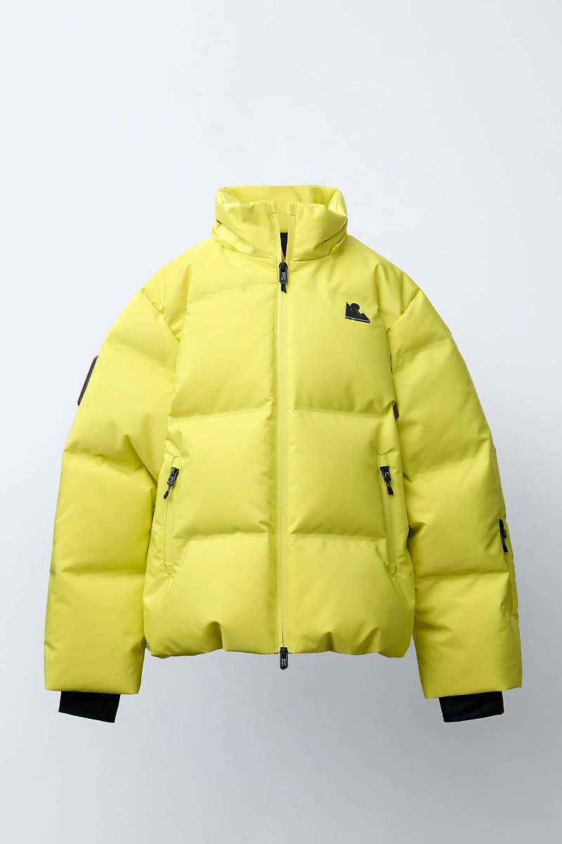 DOWN JACKET WITH REMOVABLE HOODIE, WATER RESISTANT AND WINDPROOF RECCO® SYSTEM SKI COLLECTION