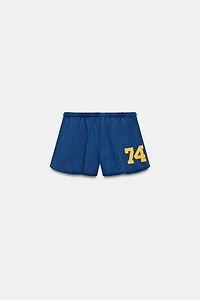 SLUB YARN DRAWSTRING SHORTS