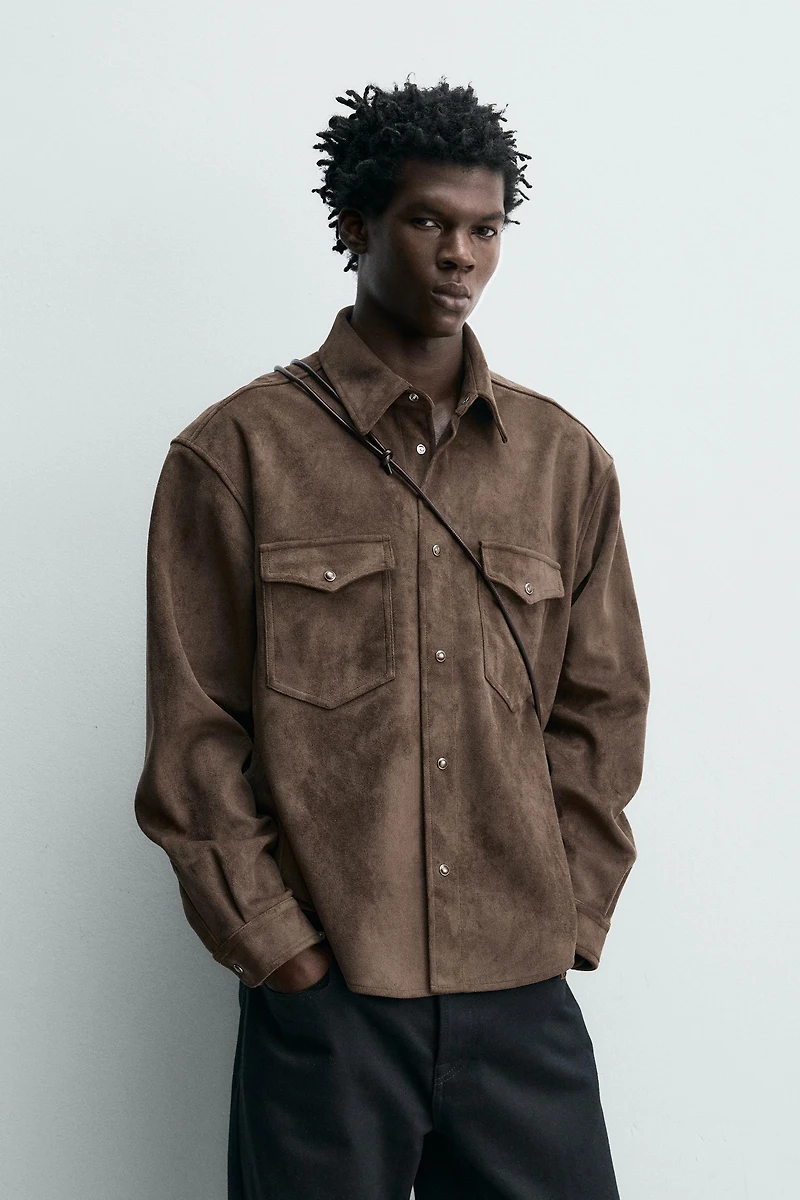 SURCHEMISE REGULAR FIT EFFET DAIM