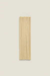 SET OF DECORATIVE CYLINDRICAL THIN TAPER CANDLES (SET OF 10)