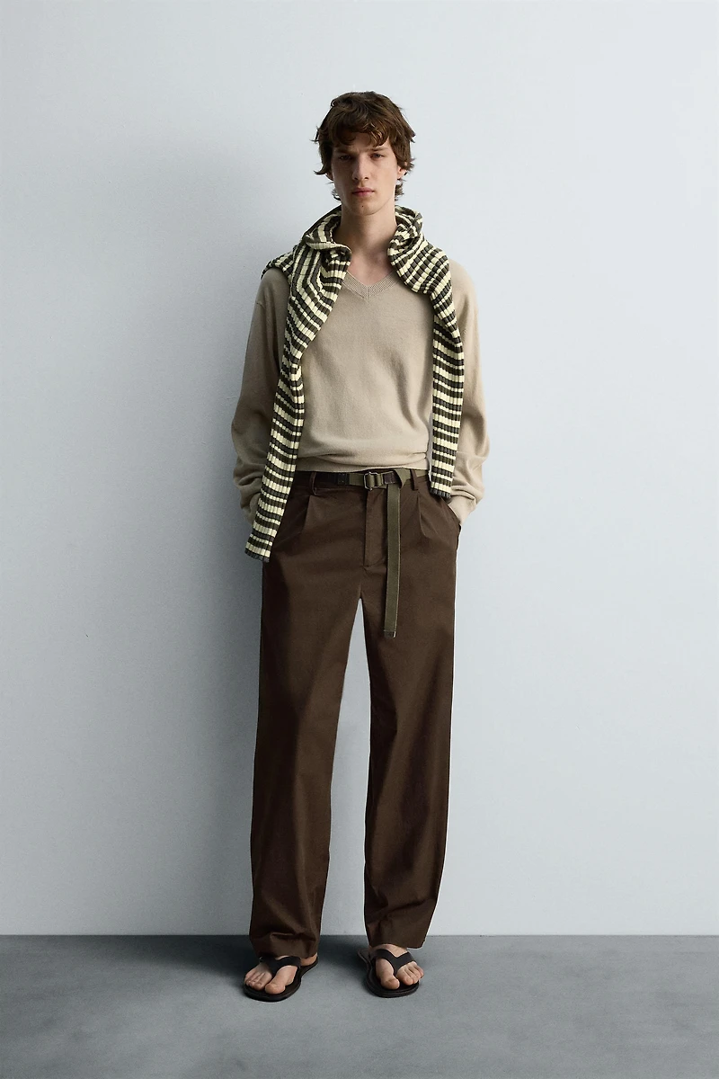 LIMITED EDITION PLEATED CHINO PANTS