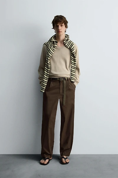 LIMITED EDITION PLEATED CHINO PANTS
