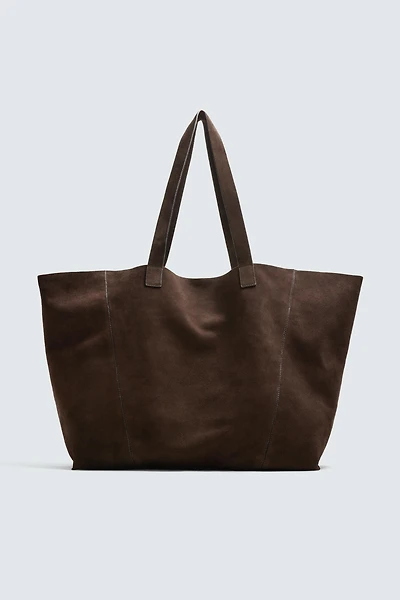 LEATHER SHOPPER BAG