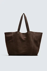 LEATHER SHOPPER BAG