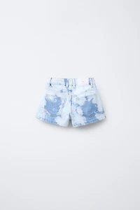 TIE-DYE DENIM SHORTS