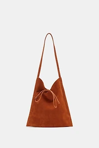 MINI SAC PLAT EN CUIR À NŒUD