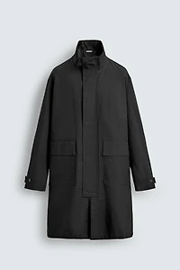 WAXED FINISH TRENCH COAT