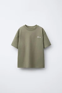 HEAVYWEIGHT EMBROIDERED TEXT T-SHIRT