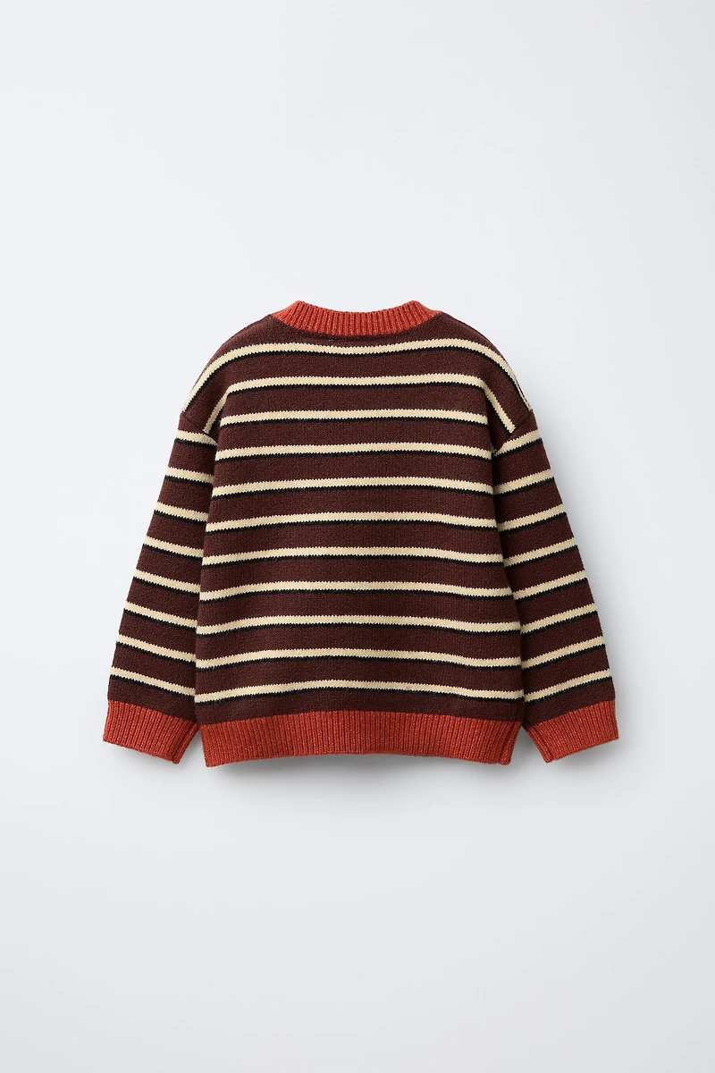 STRIPED KNIT SWEATER