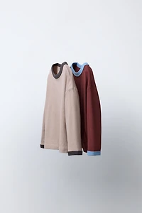 TWO-PACK OF PLAIN T-SHIRTS WITH CONTRAST TRIM