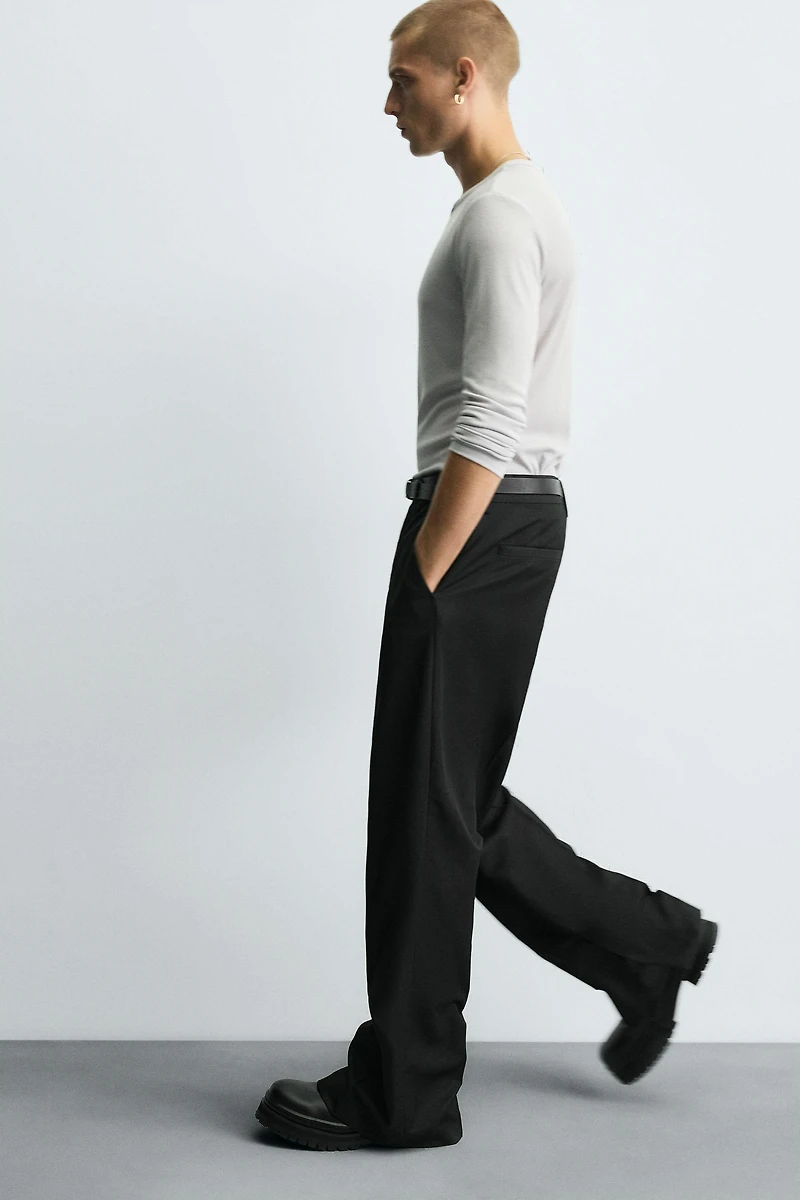 STRAIGHT FIT PANTS WITH VENTS