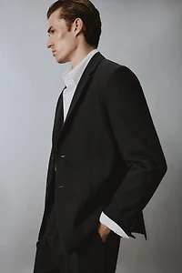 100% WOOL TEXTURED SUIT JACKET