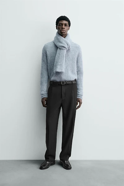 PLEATED FLANNEL PANTS