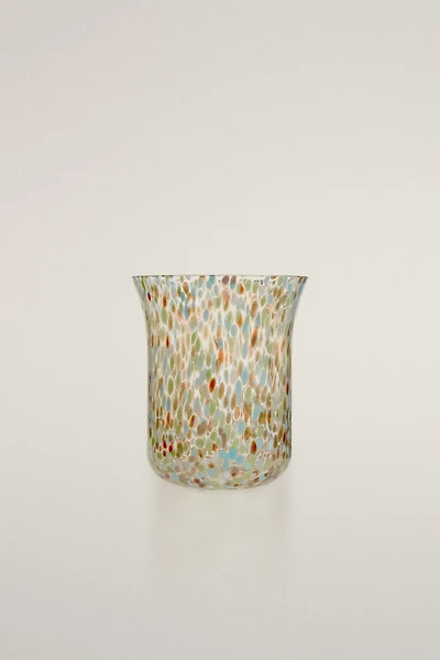 MULTICOLORED GLASS TUMBLER