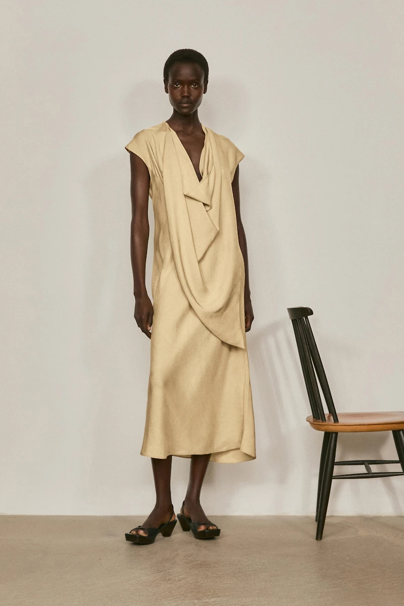 Robe midi fluide drapée - LIMITED EDITION
