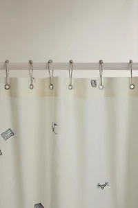 EMBROIDERED SHOWER CURTAIN