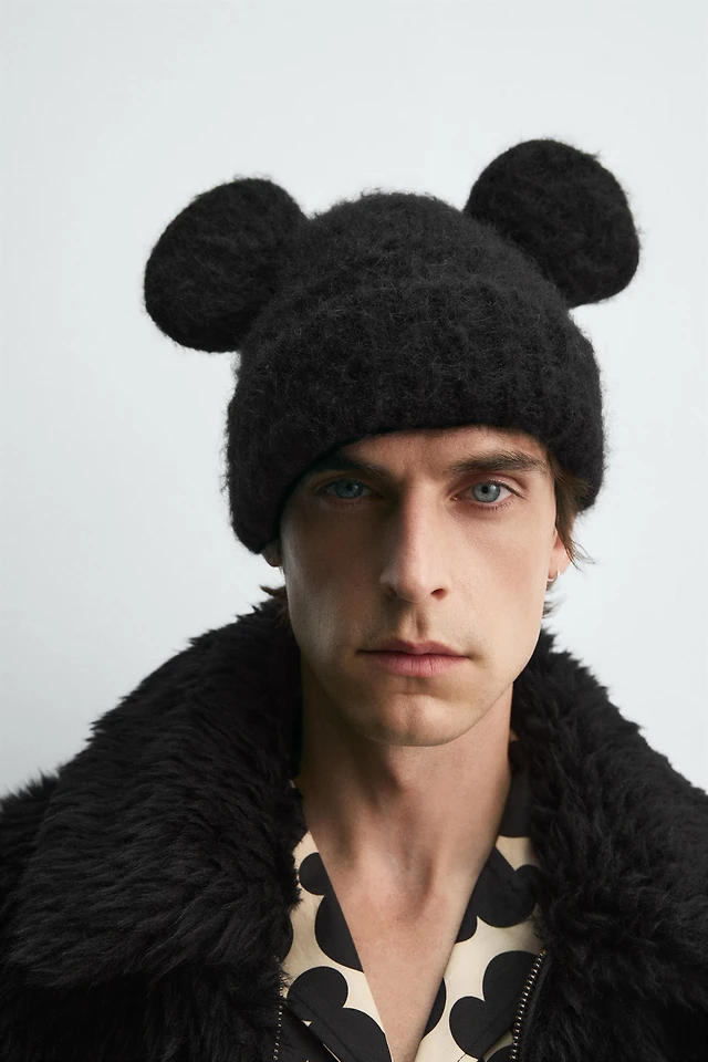 Goofy Ears Faux Fur Cap Harry Lambert for Zara x Disney Zara GOOFY EARS FAUX FUR CAP HARRY LAMBERT FOR ZARA X DISNEY  main image 3