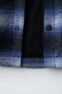 PLAID PADDED OVERSHIRT
