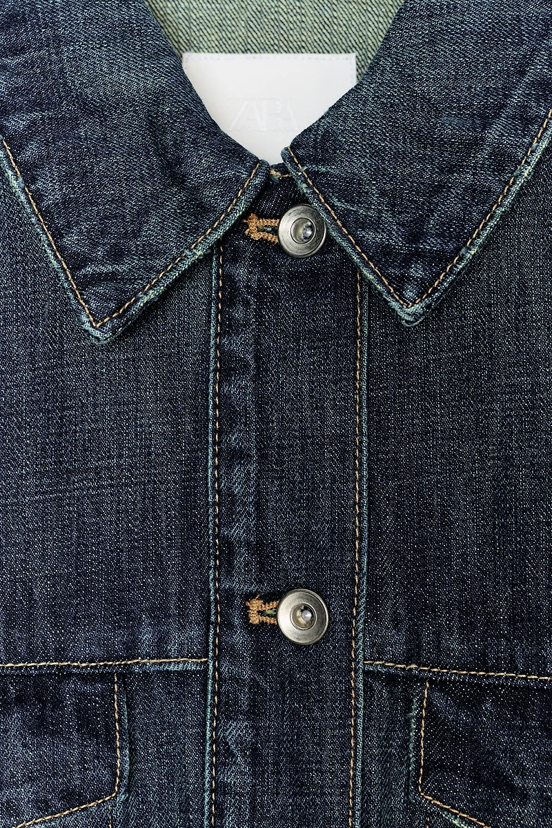 TRF DENIM JACKET WITH TABS