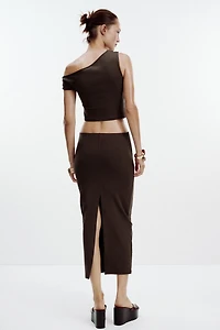 TEXTURED MIDI SKIRT