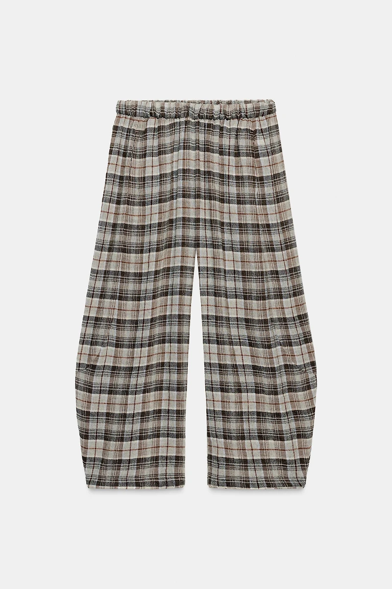 PLAID VOLUME PANTS ZW COLLECTION