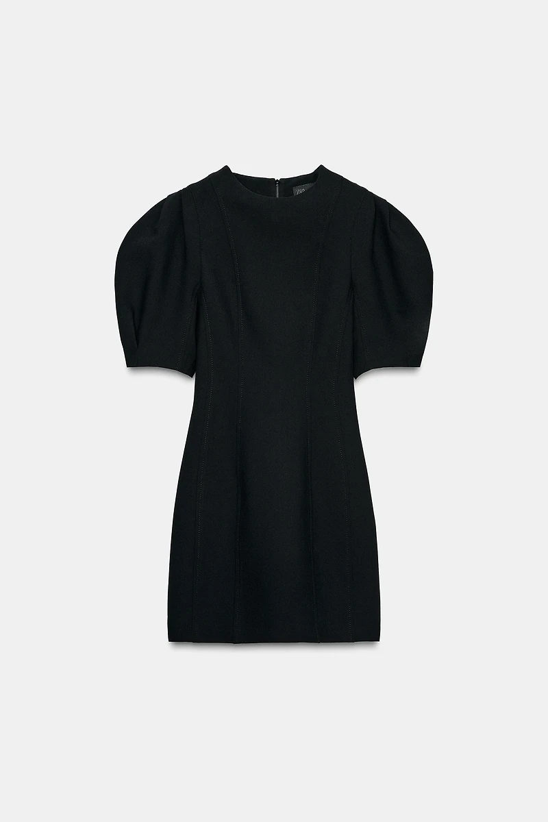 SHORT BALLOON SLEEVE DRESS