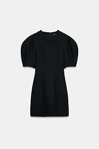 SHORT BALLOON SLEEVE DRESS