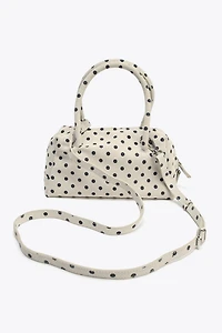PRINTED SPLIT LEATHER BOWLING BAG