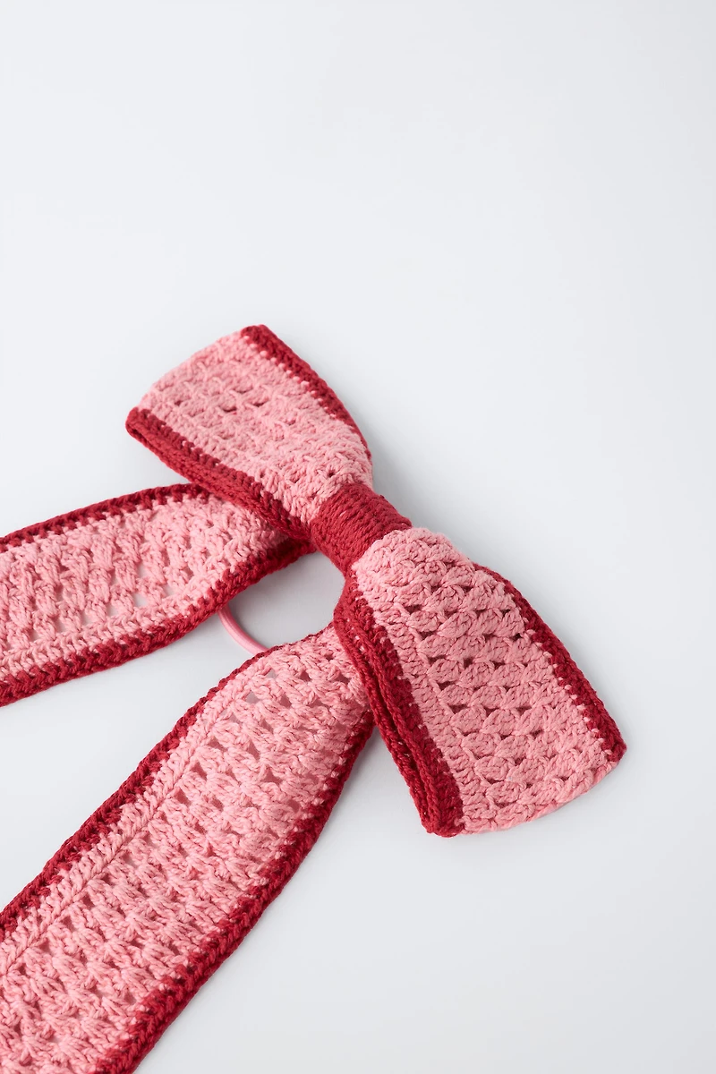 CROCHET BOW HAIR TIE